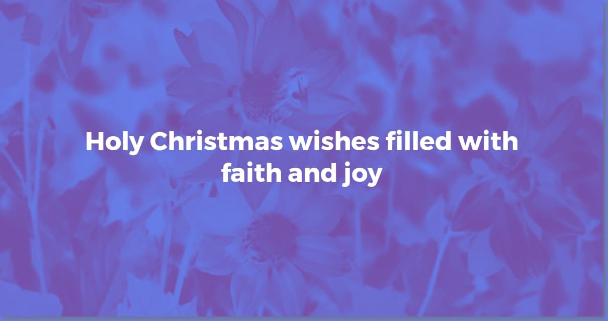Holy Christmas Wishes: Share the True Meaning