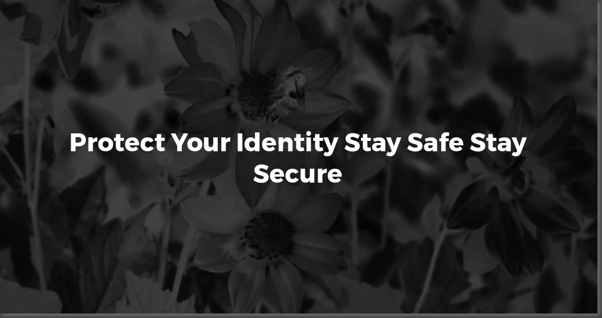 Stop Identity Theft: Simple Steps to Protect Yourself
